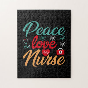 Geschenk für Krankenschwester Liebe für Frieden Puzzle