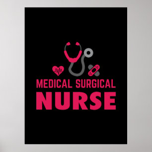 Geschenk für Krankenschwester   Medical Surgical N Poster