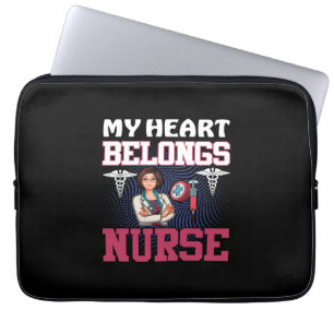 Geschenk für Krankenschwester   Mein Herz gehört d Laptopschutzhülle