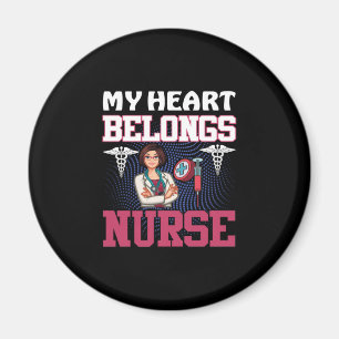 Geschenk für Krankenschwester Mein Herz gehört d Magnet