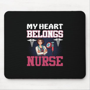 Geschenk für Krankenschwester Mein Herz gehört d Mousepad