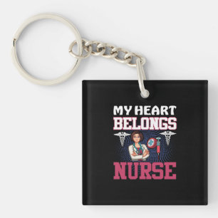 Geschenk für Krankenschwester Mein Herz gehört d Schlüsselanhänger