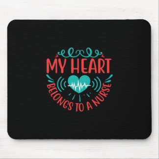 Geschenk für Krankenschwester | Mein Herz gehört e Mousepad