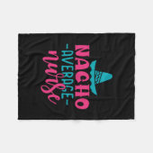 Geschenk für Krankenschwester | Nacho Average Nurs Fleecedecke (Vorderseite (Horizontal))