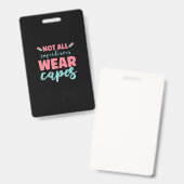 Geschenk für Krankenschwester | Nicht alle Superhe Ausweis (Vorder- & Rückseite)