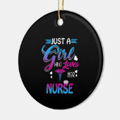 Geschenk für Krankenschwester | Nur ein Mädchen, d Keramik Ornament (Links)