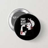 Geschenk für Krankenschwester oder Arzt - Herzkran Button (Vorne & Hinten)