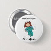 Geschenk für Krankenschwester - personifizieren Button (Vorne & Hinten)