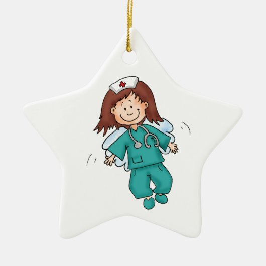 Geschenk für Krankenschwester - personifizieren Keramikornament (Vorne)