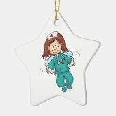 Geschenk für Krankenschwester - personifizieren Keramikornament (Links)