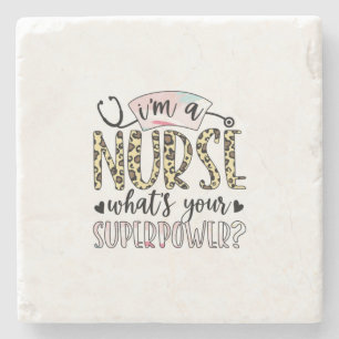 Geschenk für Krankenschwester   Proud Super Nurse Steinuntersetzer