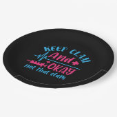 Geschenk für Krankenschwester | Ruhe Behalten und Pappteller (Schrägansicht)