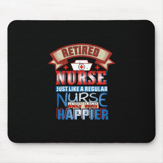 Geschenk für Krankenschwester | Ruheständlerin wie Mousepad (Vorne)