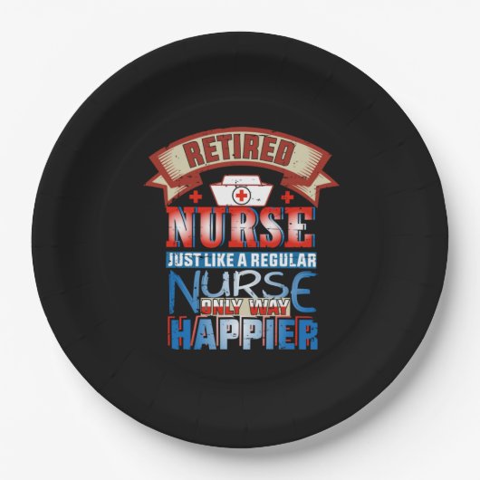 Geschenk für Krankenschwester | Ruheständlerin wie Pappteller (Vorderseite)