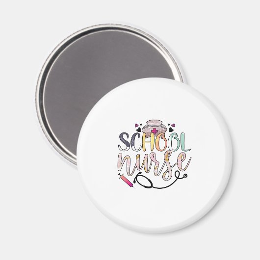Geschenk für Krankenschwester | Schulkrankenpflege Magnet (Vorderseite/Rückseite)