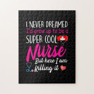 Geschenk für Krankenschwester Super Cool Nurse Puzzle