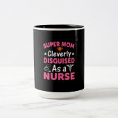 Geschenk für Krankenschwester | Super Mama schlau Zweifarbige Tasse (Mittel)