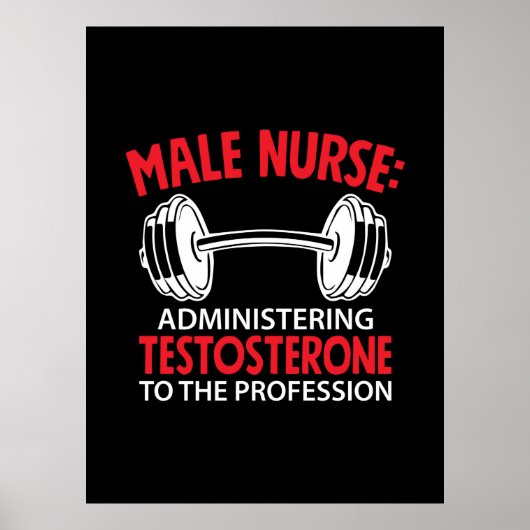 Geschenk für Krankenschwester | Verwaltung männlic Poster (Vorne)