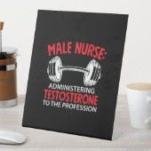 Geschenk für Krankenschwester | Verwaltung männlic Sockelschild (In Situ)