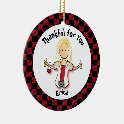 Geschenk für Krankenschwestern und Krankenschweste Keramik Ornament (Rechts)