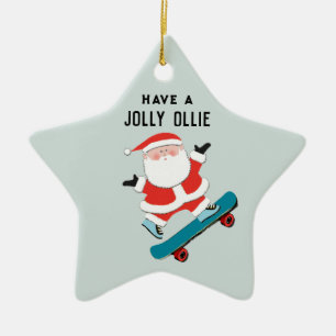 Geschenk für kreative Skateboarden Keramik Ornament