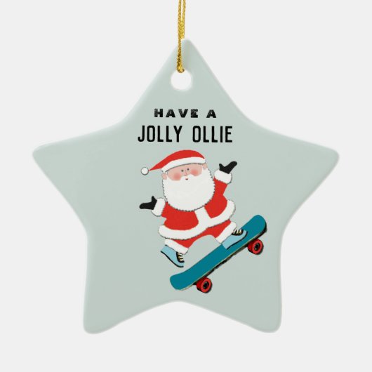 Geschenk für kreative Skateboarden Keramik Ornament (Vorne)