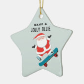 Geschenk für kreative Skateboarden Keramik Ornament (Links)