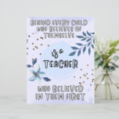 Geschenk für Lehrer . (Stehend Vorderseite)