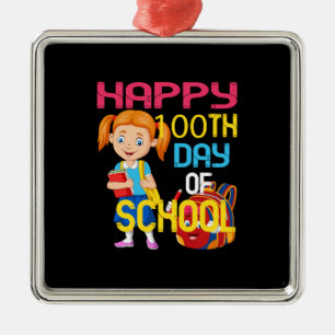 Geschenk für Lehrer Alles Gute zum 100. Schultag Ornament Aus Metall