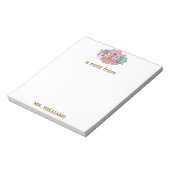 Geschenk für Lehrer Custom Illustriert Blue Notizblock (Rotiert)