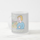 Geschenk für Lehrer. Danke an eine weibliche Lehre Mattglastasse (Vorderseite Links)