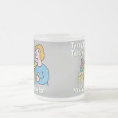 Geschenk für Lehrer. Danke an eine weibliche Lehre Mattglastasse (Mittel)