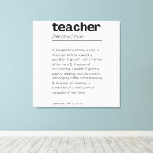 Geschenk für Lehrer - Definition des Lehrers vorha Leinwanddruck (Insitu (Holzboden))
