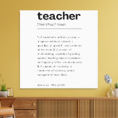 Geschenk für Lehrer - Definition des Lehrers vorha Leinwanddruck (Insitu (Wohnzimmer))