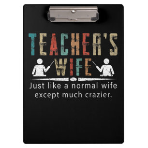 Geschenk für Lehrer Ehefrau des Lehrers Klemmbrett