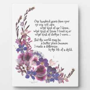 Geschenk für Lehrer Fotoplatte