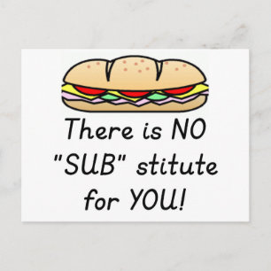 Geschenk für Lehrer - Funny Sub Teacher Quote Postkarte