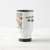 Geschenk für Lehrer Groovy Boho Regenbogenschachte Reisebecher (Mittel)