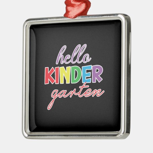 Geschenk für Lehrer | Hallo Kinder Garten Ornament Aus Metall (Links)