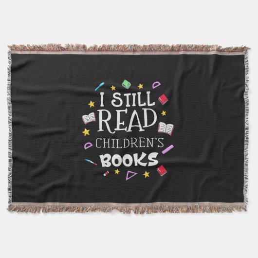 Geschenk für Lehrer Ich lese noch Kinderbücher Decke (Vorderseite)