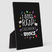 Geschenk für Lehrer Ich lese noch Kinderbücher Fotoplatte (Seite)