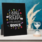 Geschenk für Lehrer Ich lese noch Kinderbücher Fotoplatte (Seite)