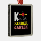 Geschenk für Lehrer | K ist für Kinder Garten Ornament Aus Metall (Rechts)