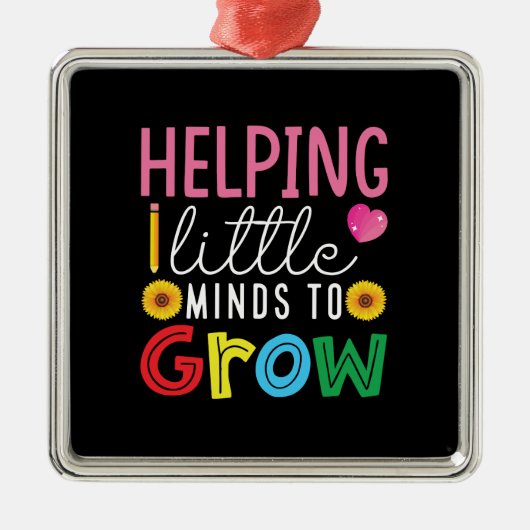 Geschenk für Lehrer | Kleine Denkmäler zum Wachsen Ornament Aus Metall (Vorne)