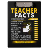 Geschenk für Lehrer | Lehrerinformationen Klemmbrett (Vorderseite)