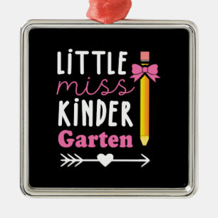 Geschenk für Lehrer Little Miss Kinder Garten Ornament Aus Metall