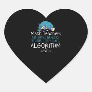 Geschenk für Lehrer   Mathematiklehrer - Algorithm Herz-Aufkleber