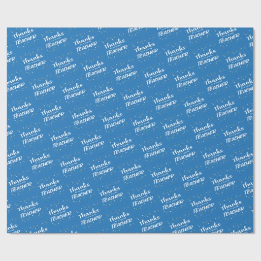 Geschenk für Lehrer mit Sternen Geschenkpapier (Flach)