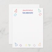 Geschenk für Lehrer Mitteilungskarte (Vorne/Hinten)