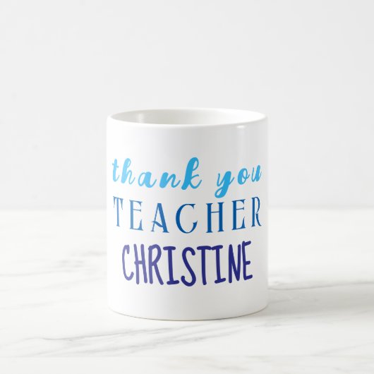 Geschenk für Lehrer, Personalisiert danke Kaffeetasse (Mittel)
